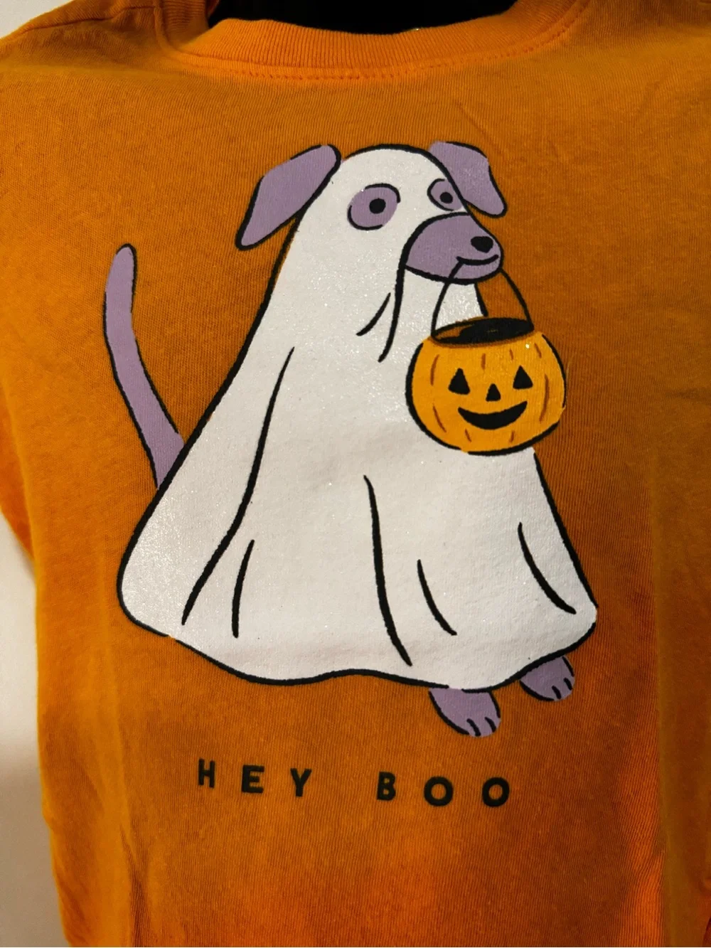 Old Navy Hey Boo Halloween Dog Graphic Tee